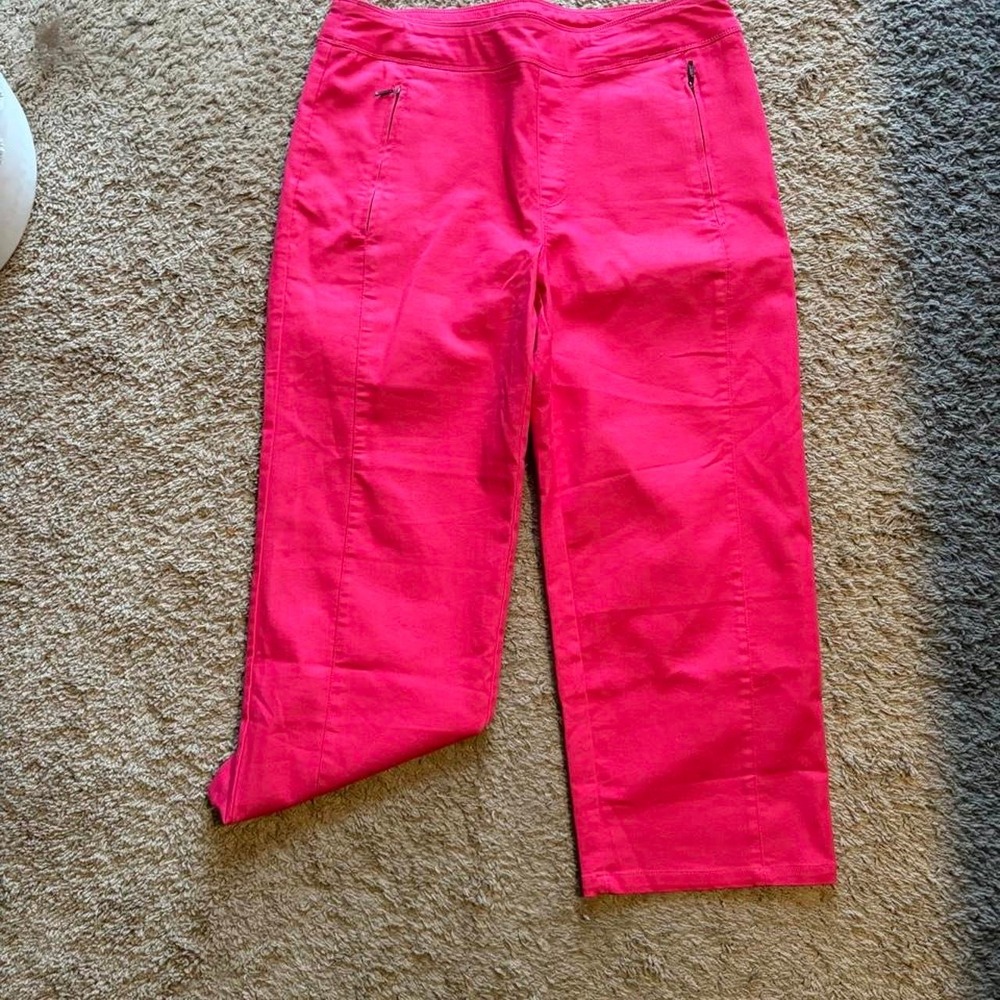 Violets & Roses Hot Pink Capri Pants Womens Size 10 Cropped Trousers